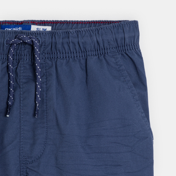 شورت برمودا قصير من قماش سادة للأولاد